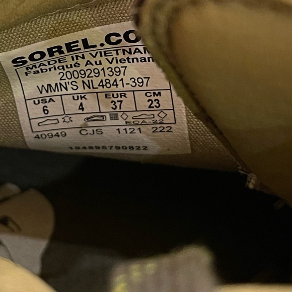 SOREL Lennox Hiker STKD Boots In Green Size 6 - Picture 9 of 11